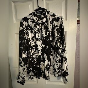 Jones New York  XL black and white blouse